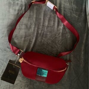 NWT Badgley Mischka Burgundy Crossbody Bag